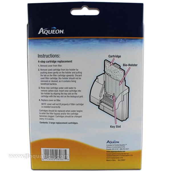 Aqueon Large Quiet Flow and Coralife Filter Cartridge - 3 Pack