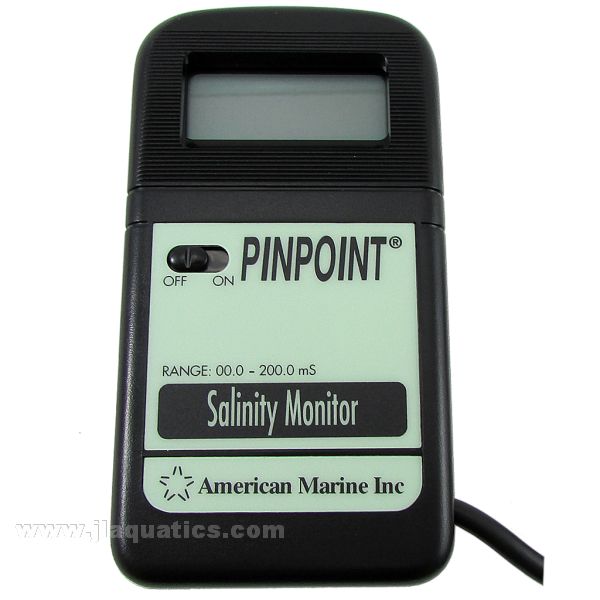 Pinpoint Salinity Monitor front of monitor display close-up view