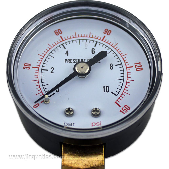 Aquatic Life Pressure Gauge close-up of gauge