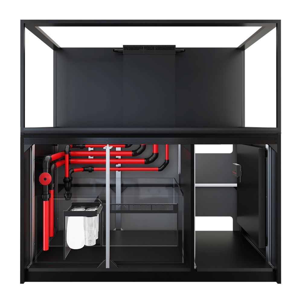 Red Sea Reefer S-700 G3 - Black Cabinet with doors removed