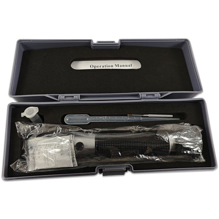 showing all the contents in the box Reef Crest Salinity Refractometer