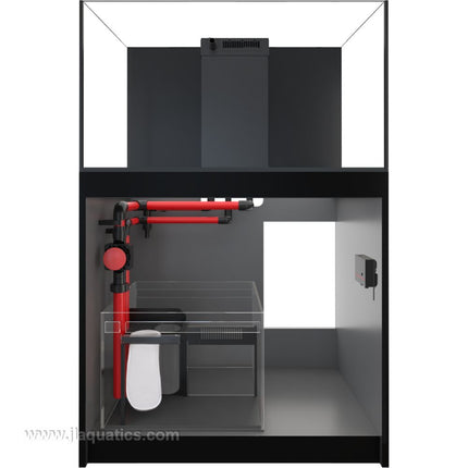 Red Sea Reefer 250 G2+ Aquarium open cabinet showing sump set-up
