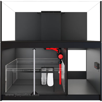 Red Sea Reefer 525 G2+ Aquarium open cabinet showing sump set-up
