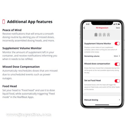 More app features found in the ReefBeat for the Red Sea ReefDose 4