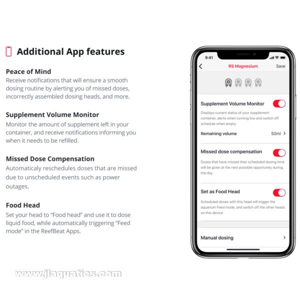 More app features found in the ReefBeat for the Red Sea ReefDose 4