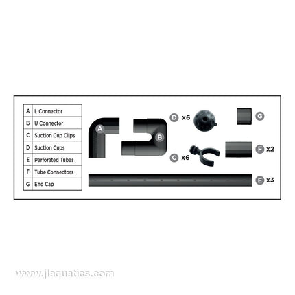 contents of Spray bar kit for fluval fx filters