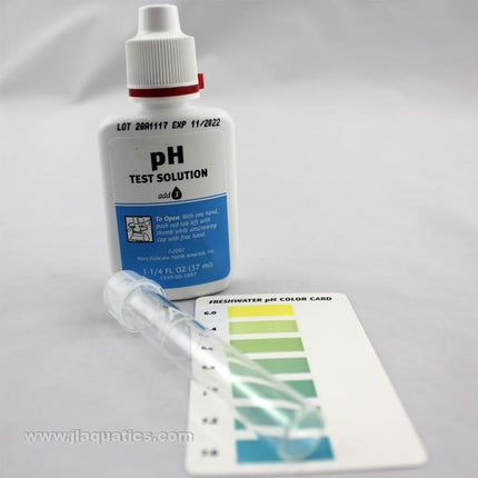 API Low Range pH (Freshwater) Test Kit close-up of reagents for testing freshwater pH in aquariums