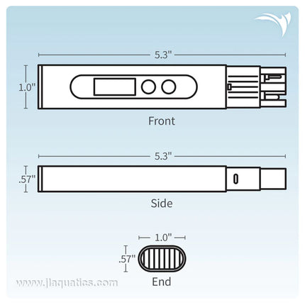 Aquatic Life TDS Tester Pen dimensions