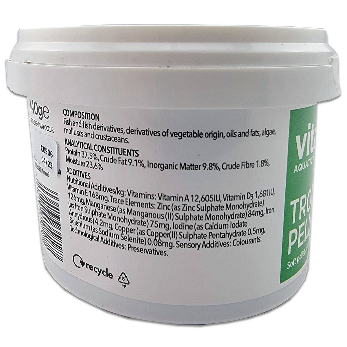 Vitalis Tropical Pellets ingredients