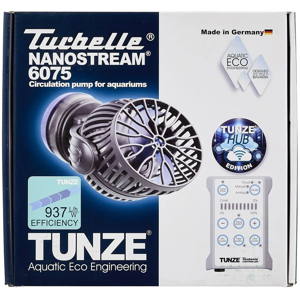 Tunze Turbelle Nanostream 6075 Pump - Hub Edition packaging with specs