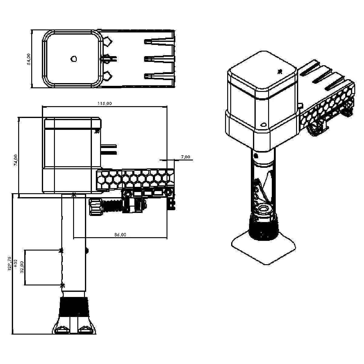 Tunze Turbelle Stream 6105 ORCA MK2 Oscillating Powerhead Schematic