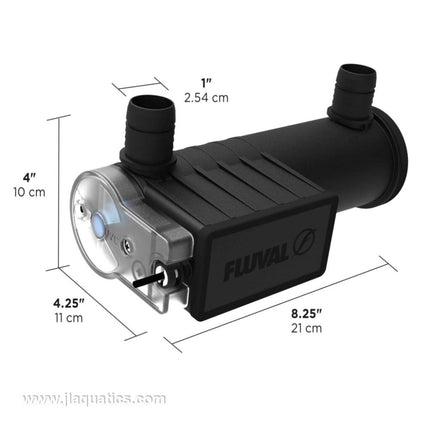 dimensions of the Fluval FX UVC In-Line Clarifier UV sterilizer for aquariums