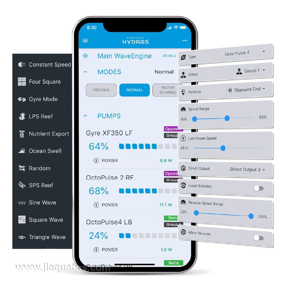 Hydros Wave Engine v2 closeup of ports on base unit