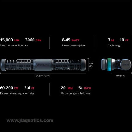 Red Sea ReefWave 45 Pump specifications and dimensions