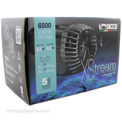 Sicce XStream 6500 Water Pump retail packaging