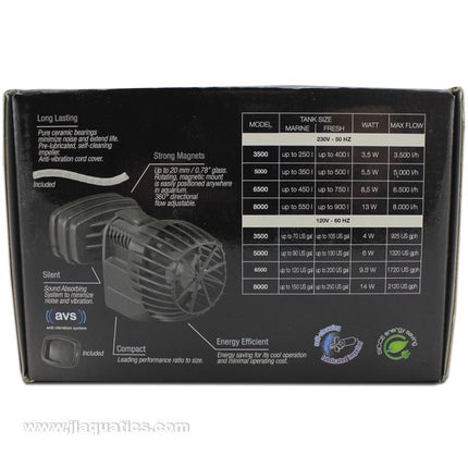 Sicce XStream 6500 Water Pump comparison and features.