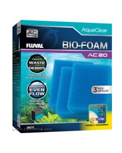 Fluval AquaClear AC20 Bio-Foam Insert - 3 Pack