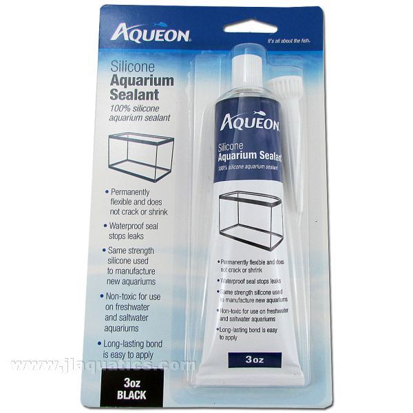 AQUEON Silicone 3-oz Aquarium Sealant, Black 